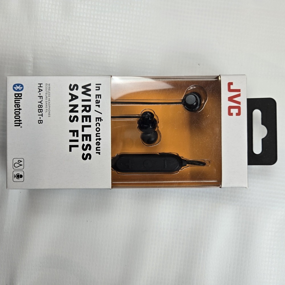 JVC HA-FY8BT-B Bluetooth In-Ear Earbuds w/ Remote, Mic, Rechargeable, Black